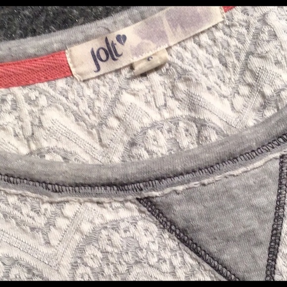 Jolt textured and distressed  sweatshirt gray S - Picture 6 of 6